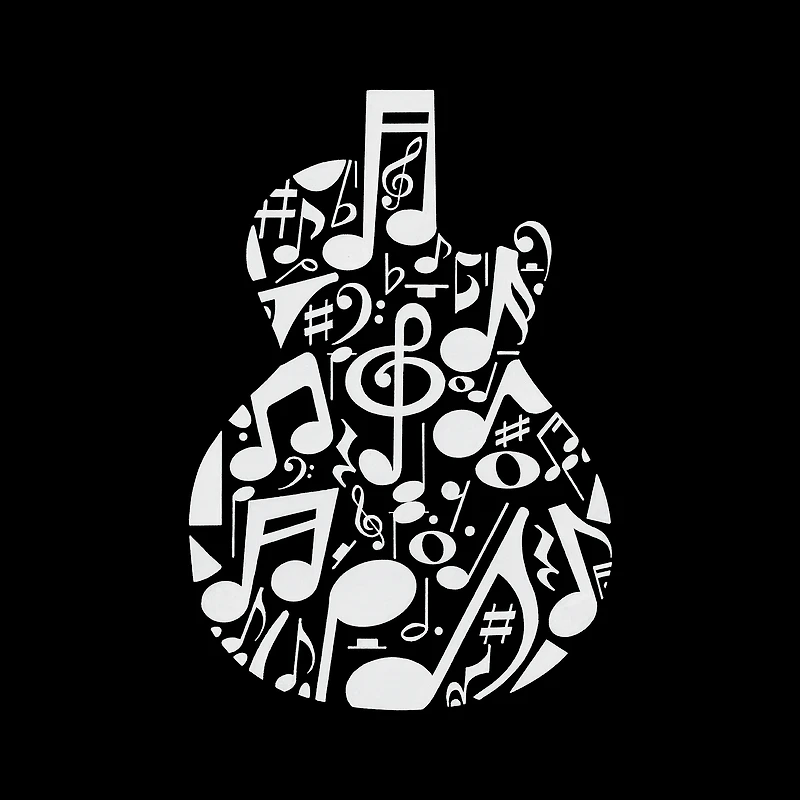 LA Pop Art Music Notes Guitar