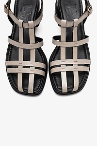 Forever & Always Womens Cielos Leather Block Heel Sandal