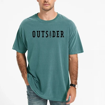 Simply Sage Market - Outsider Pine Tree Men's Garment Dyed Graphic T-Shirt