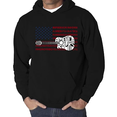 LA Pop Art America Rocks - Men's Word Hooded Sweatshirt