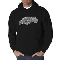 LA Pop Art Guitar Head - Men's Word Hooded Sweatshirt