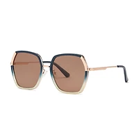 AGP PARIS Women's Square Acetate Polarized Lens UV400 Sunglasses