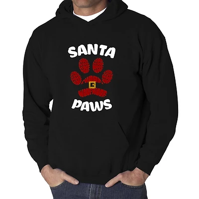 LA Pop Art Santa Paws - Men's Word Hooded Sweatshirt