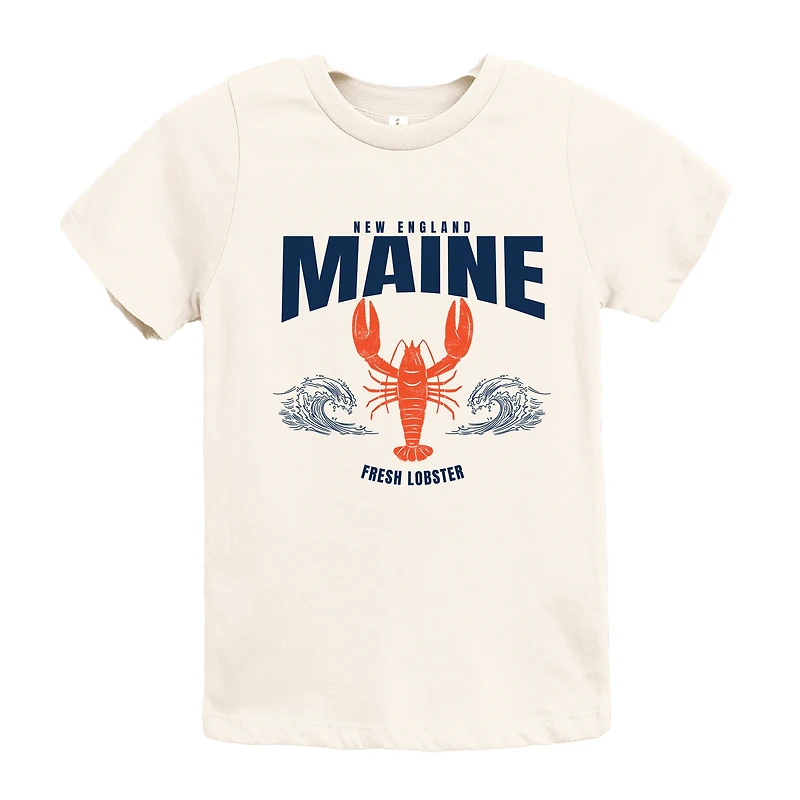The Juniper Shop - Maine Fresh Lobster Waves Youth Short Sleeve Graphic T-Shirt