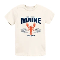 The Juniper Shop - Maine Fresh Lobster Waves Youth Short Sleeve Graphic T-Shirt