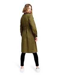 Belle & Bloom Womens Carlisle Button Front Trench Coat