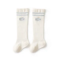 MyKids-USA Baby Girl Floral Embroidered Breathable Knee Socks