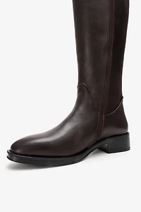 Forever & Always Womens Ruiz Leather Knee High Boots