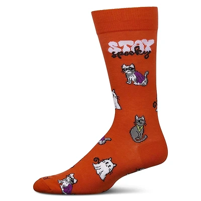 MeMoi Men's Stay Spooky Holiday Crew Socks