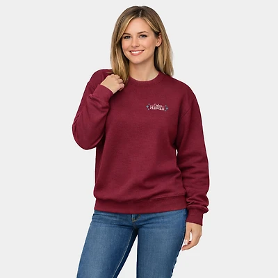 Simply Sage Market - Embroidered Oahu Hawaii Stars Women's Graphic Sweatshirt