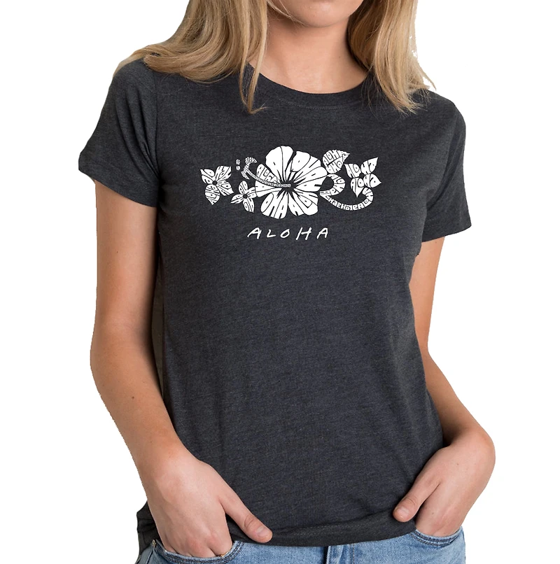 LA Pop Art Women's Cotton/Poly Blend Word TShirt