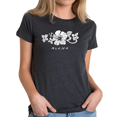 LA Pop Art Women's Cotton/Poly Blend Word T-Shirt