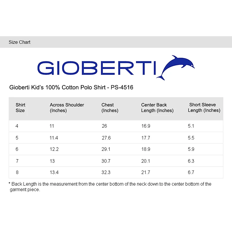 Gioberti Boy's 100% Cotton Polo Shirt