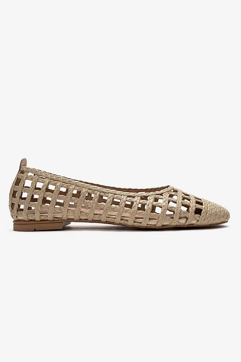 Prologue Shoes Womens Elvaris Woven Ballet Flat