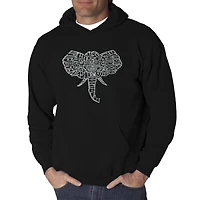 LA Pop Art Tusks - Men's Word Hooded Sweatshirt