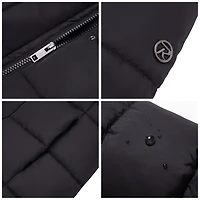 Rokka&Rolla Womens Long Puffer Jacket With Fleece-lined Hood