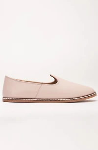 Forever & Always Womens Dalya Leather Slip On Flats
