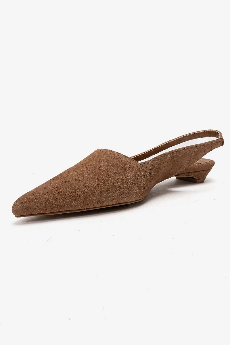 Forever & Always Womens Berlina Leather Slingback Pump
