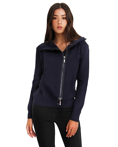 Belle & Bloom Womens Brother's Zip Front Jumper