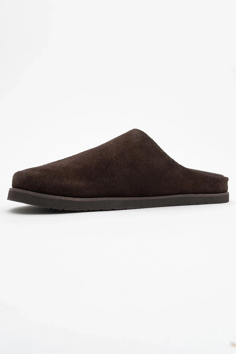 Forever & Always Womens Space Suede Leather Slide Sandals