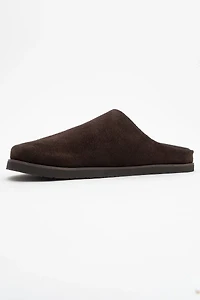 Forever & Always Womens Space Suede Leather Slide Sandals