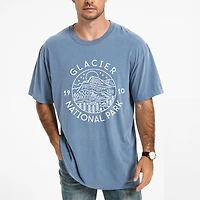 Simply Sage Market - Glacier National Park Men's Garment Dyed Graphic T-Shirt