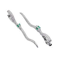 AGP PARIS Womens Diva Bold Snake Drop Earrings