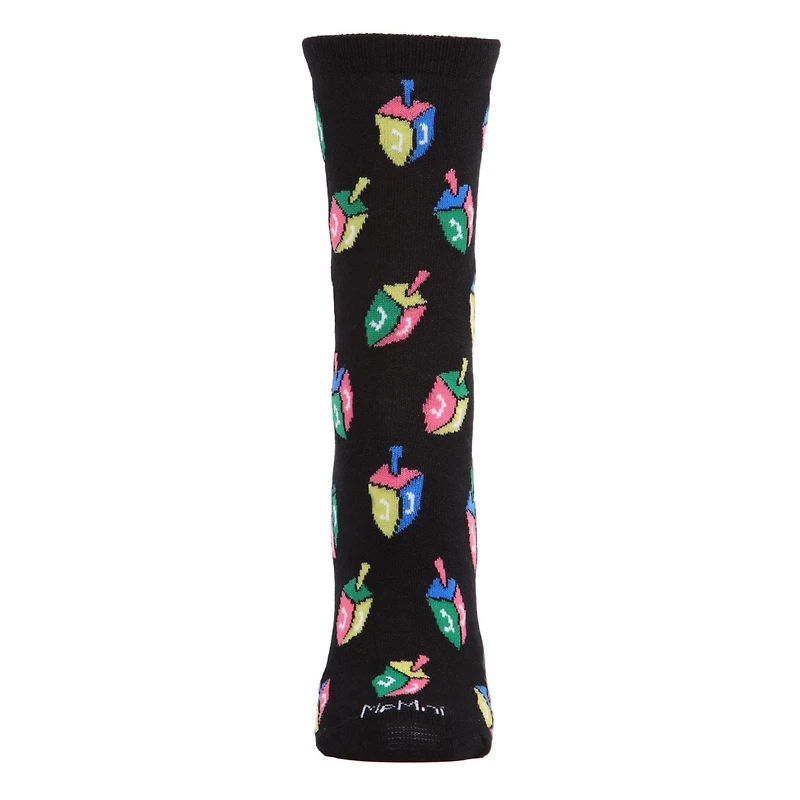 MeMoi Women's Dreidel Holiday Crew Socks