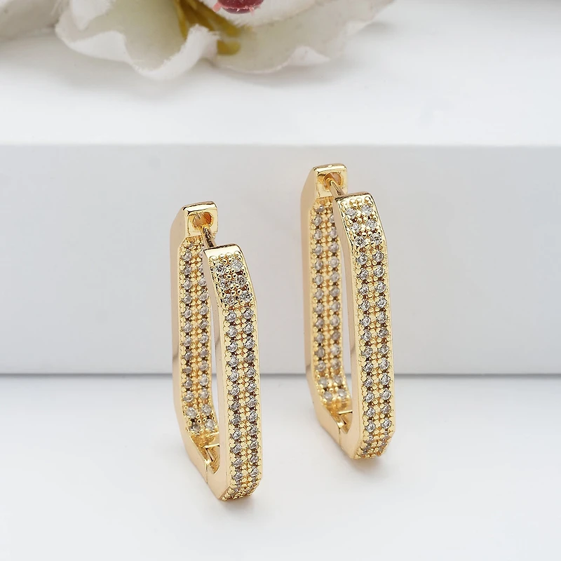 AGP PARIS Womens Sleek and Stylish Hoop Earrings