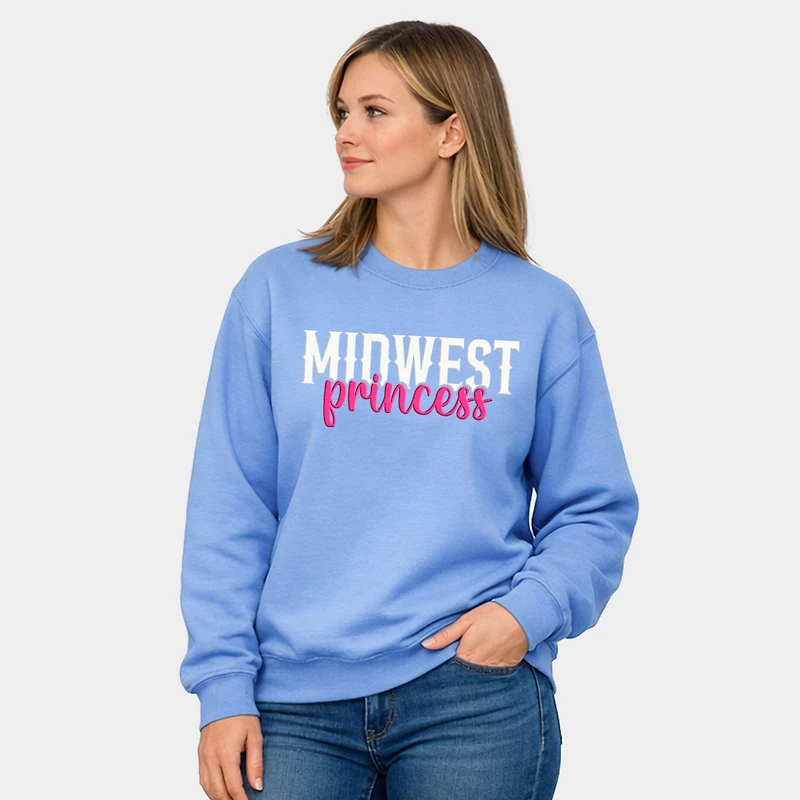 Simply Sage Market Midwest Princess Puff Women's Graphic Sweatshirt
