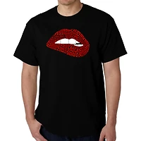 LA Pop Art Men's Word T-Shirt - Brooklyn Lips