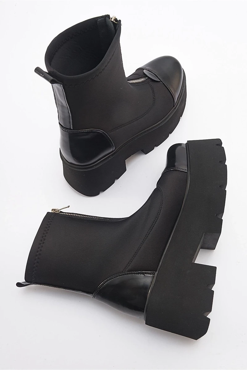 Prologue Shoes Womens Bray Patent Chunky Boot