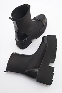 Prologue Shoes Womens Bray Patent Chunky Boot