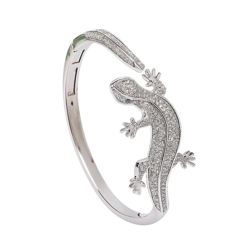 AGP PARIS Womens Diva Lizard Cuff Bracelet