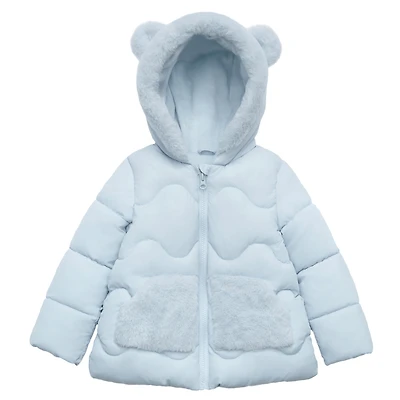 Rokka&Rolla Baby Girls Mini Fur Lined Puffer Jacket