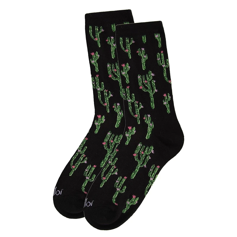 MeMoi Cactus Bamboo Blend Crew Socks