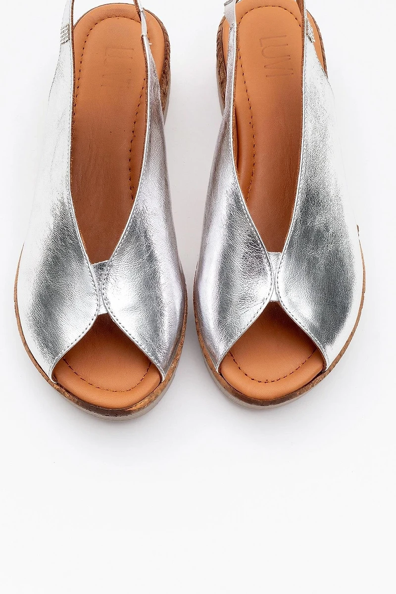 Forever & Always Womens Blom Leather Platform Sandals