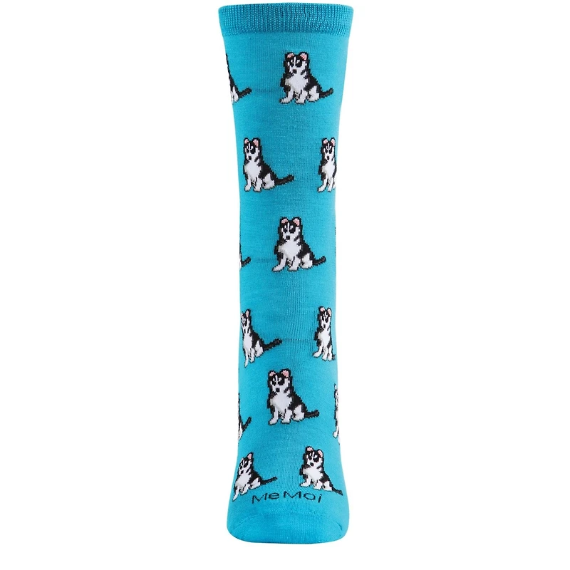 MeMoi Huskies Bamboo Blend Crew Socks