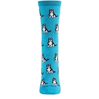 MeMoi Huskies Bamboo Blend Crew Socks