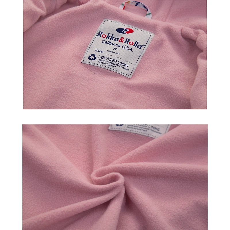 Rokka&Rolla Toddler Girls Fleece-Lined Lightweight Jacket