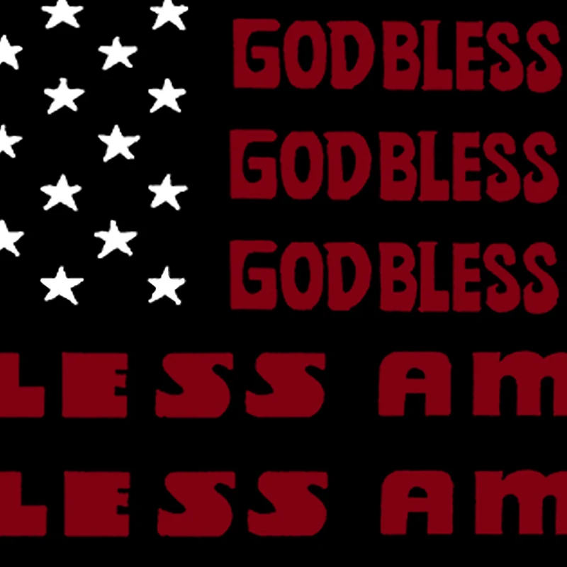 LA Pop Art God Bless America - Men's Word Hooded Sweatshirt