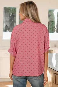 Threaded Pear Women's Charlie Sleeve Loose Valentine Shirt