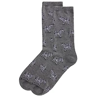 MeMoi Zebras Bamboo Blend Crew Socks