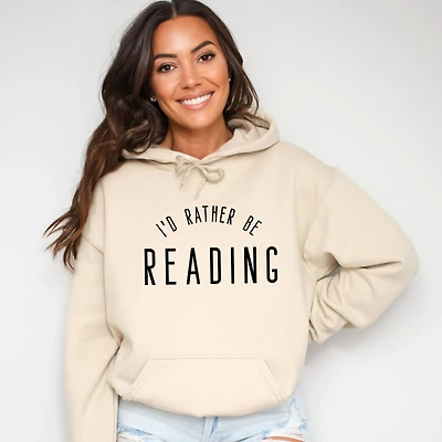 Simply Sage Market - Women's Graphic Hoodie I'd Rather Be Reading