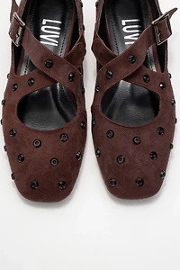 Prologue Shoes Womens Addison Cross Strap Mary Jane