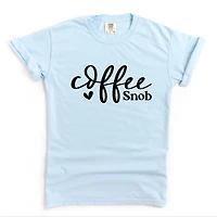 Simply Sage Market - Coffee Snob Cursive Women's Garment Dyed Graphic T-Shirt
