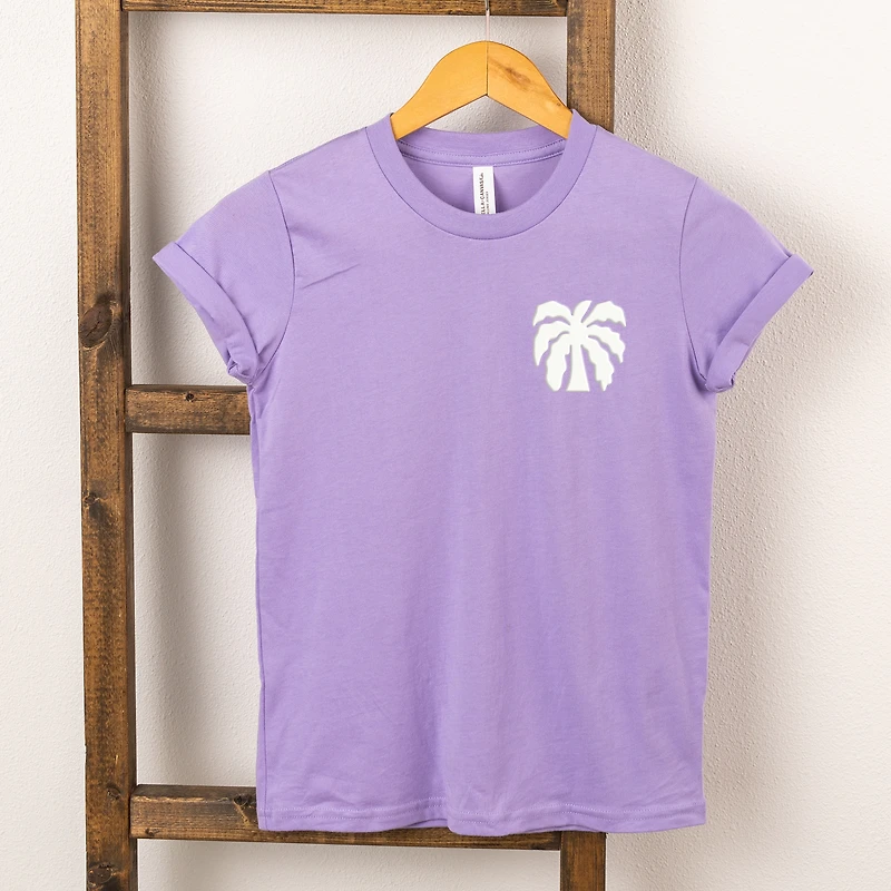 The Juniper Shop - Chasing Sunsets Groovy Puff Print Youth Short Sleeve Graphic T-Shirt