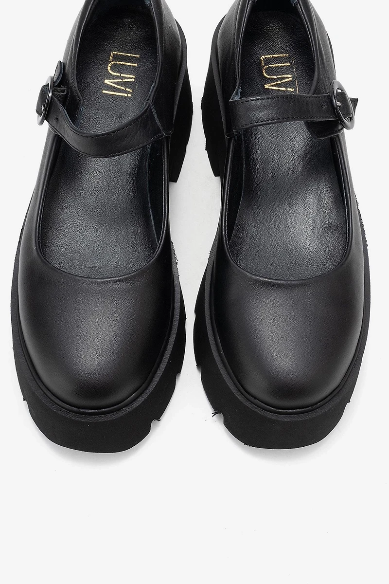 Forever & Always Womens Orina Leather Platform Mary Jane Shoe