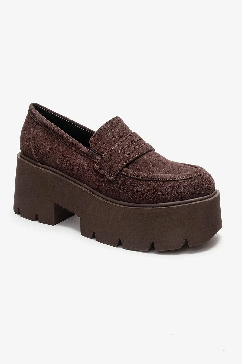 Prologue Shoes Womens Santia Chunky Platform Loafer