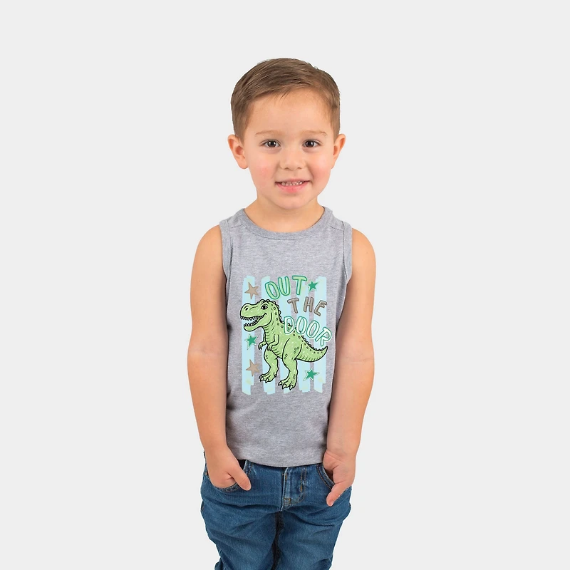 The Juniper Shop - Toddler Graphic Tank Out Door Dinosaur